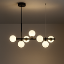 Lustra cu bec moderna LOFT Pavilion, 7x G9, Negru, Metal, Inaltime Reglabila Lustre Moderne Default Title Alessandro Design