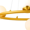 Lustra LOFT Chamber, 5x G9, Alb Auriu, Metal, Inaltime Reglabila, Modern