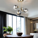 Lustra cu bec moderna MODUS, 4x E27, Gri Inchis, Auriu, Metal