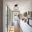 Lustra Monica, 1 X E27, Negru, Metal / Sticla