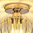 Lustra Cora 1XE27, Auriu, Metal si Cristal