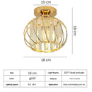 Lustra Cora 1XE27, Auriu, Metal si Cristal