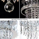 Candelabru LED Alberico Rotund, 20W, Lumina Rece/Calda/Neutra, Cristal, Crom Lucios