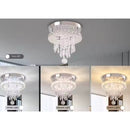 Candelabru LED Alberico Rotund, 17W, Lumina Rece/Calda/Neutra, Cristal, Crom Lucios