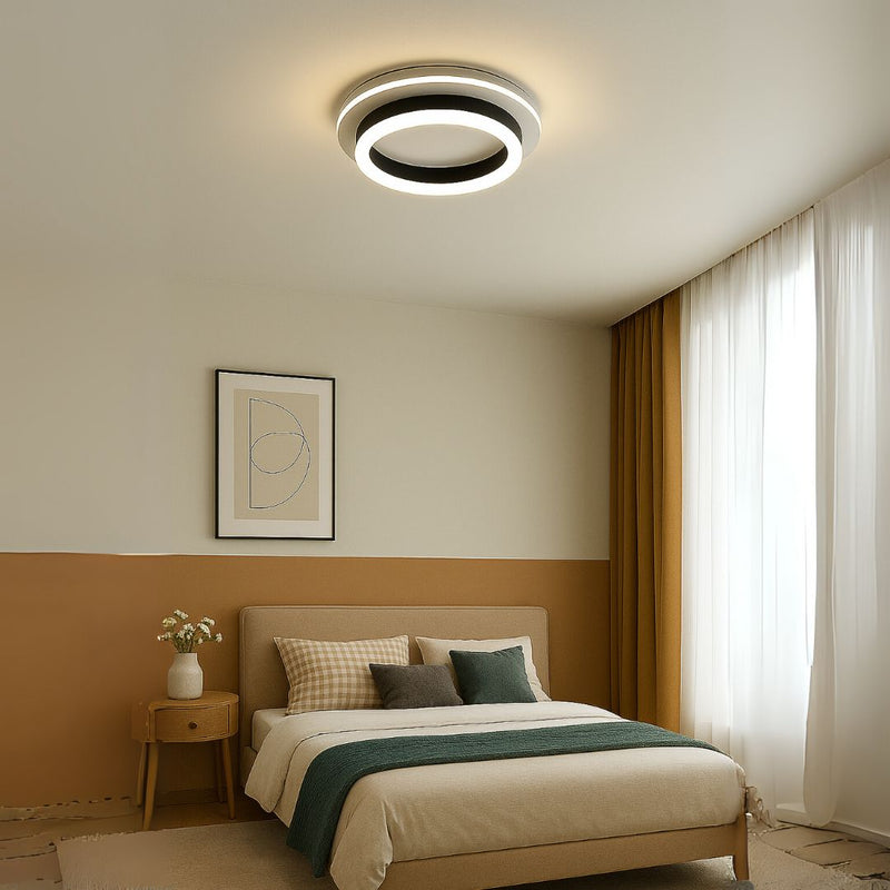 Lustra LED Santiago, 24W, Negru, Lumina Rece/Calda/Neutra