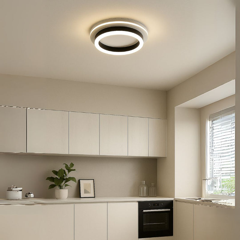 Lustra LED Santiago, 24W, Negru, Lumina Rece/Calda/Neutra