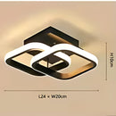 Lustra LED VERTEX Matrix Romburi Suprapuse, Rame Metalice, 11W, 2 Romburi, Lumina Rece/Calda/Neutra, Negru