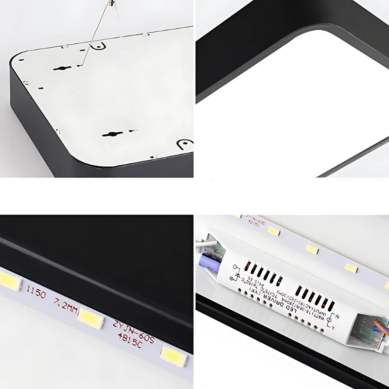 Lustra LED suspendata DARIN, 23W, Inaltime Reglabila, Lumina Rece, Negru