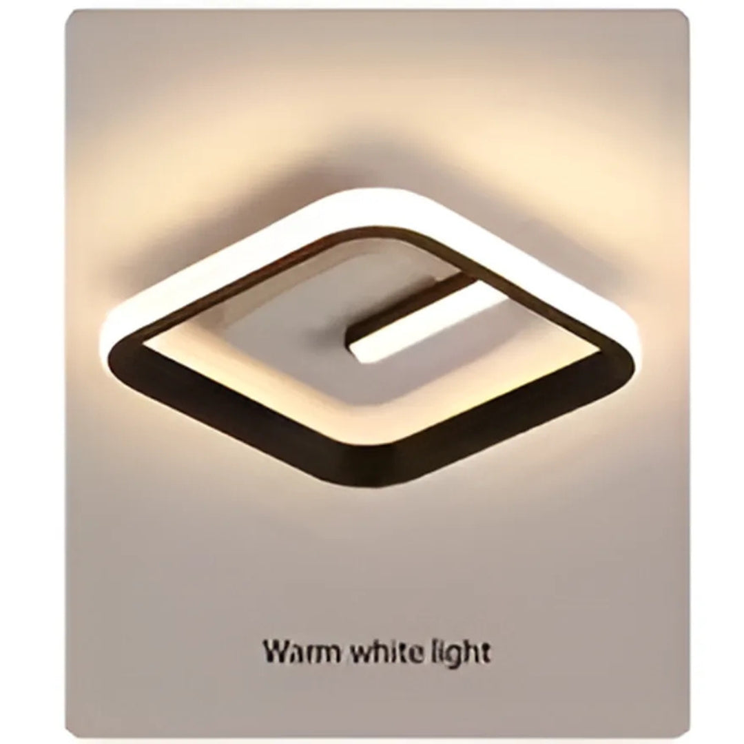 Lustra LED VICTORIA 19W, Patrata, lumina Rece/Calda/Neutra, Negru, Alb