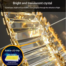 Lustra LED cu telecomanda si cristal LUIGI, 57W, lumina Rece/Calda/Neutra, Dimabila, Auriu Lustre LED cu Telecomanda Default Title Alessandro Design