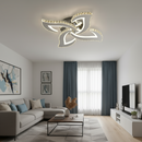 Lustra LED Alejandro cu Telecomanda, 71W, 4 Flori, Lumina Dimabila Rece/Calda/Neutra, Crom Lustre LED cu Telecomanda Default Title Alessandro Design