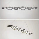 Lustra LED suspendata cu telecomanda WAVE 76W, Liniara, lumina Rece/Calda/Neutra, Dimabila, Negru, Inaltime Reglabila