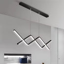 Lustra LED suspendata cu telecomanda ZIGZAG 48W, lumina Rece/Calda/Neutra, Dimabila, Negru, Inaltime Reglabila