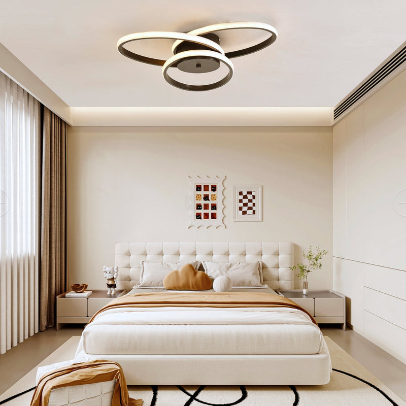 Lustra LED cu telecomanda ECATERINA 59W, lumina Rece/Calda/Neutra, Dimabila, Negru, Inaltime Reglabila