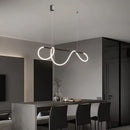 Lustra LED DIVINO cu Tub Silicon Flexibil – 62W, Lumina Reglabila, Negru Mat