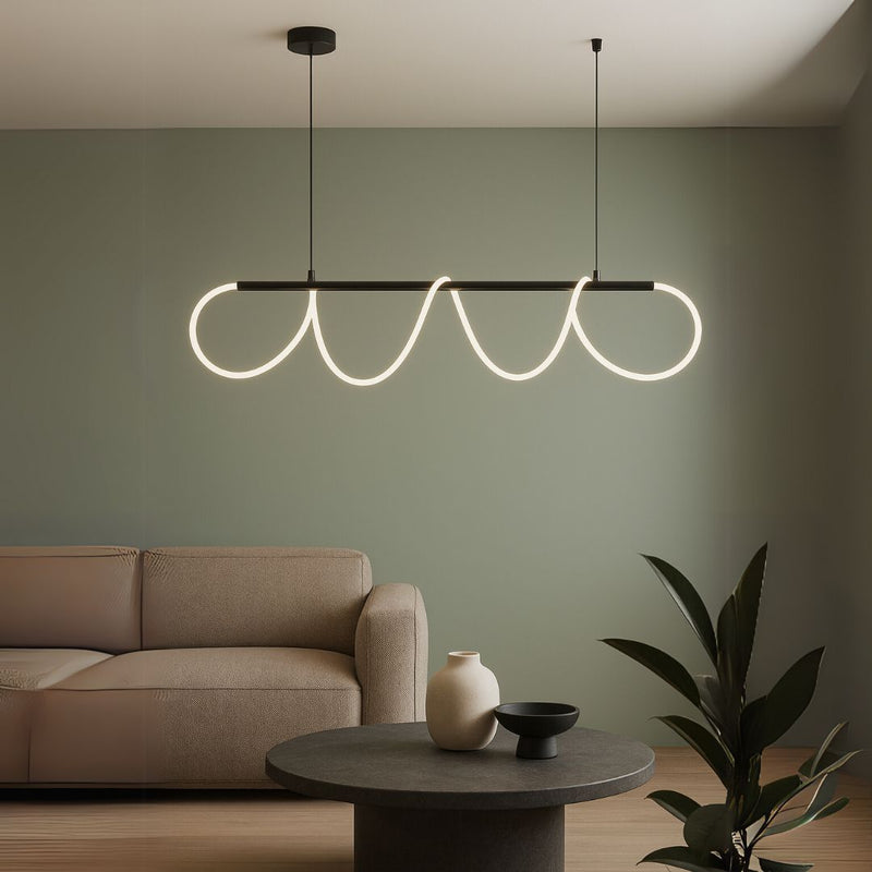 Lustra LED cu Telecomanda Divino, 24W, Dimabila, 4000K, Negru