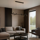 Lustra LED cu telecomanda Harman, 23W, 6 Surse, Lumina Neutra, Negru