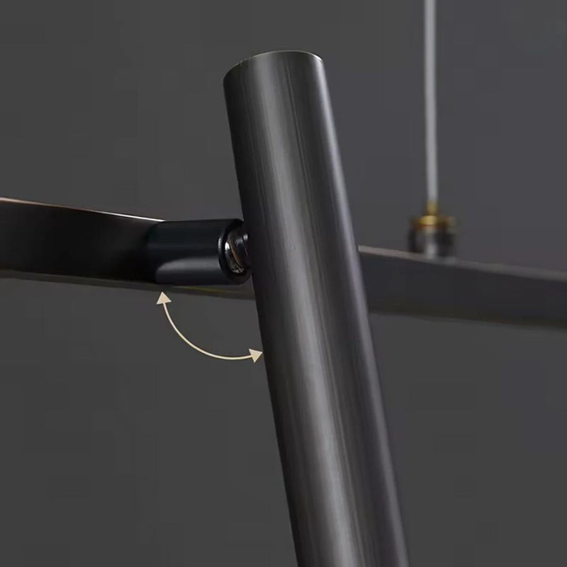 Lustra LED cu telecomanda Harman, 23W, 6 Surse, Lumina Neutra, Negru