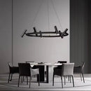 Lustra LED Harman, 29W, 8 Surse, Lumina Neutra, Negru Lustre Moderne Default Title Alessandro Design