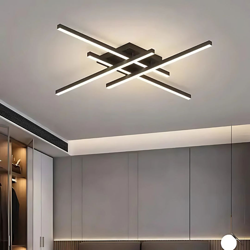 Lustra LED cu Telecomanda Aroldo, 43W, Dimabila, Negru