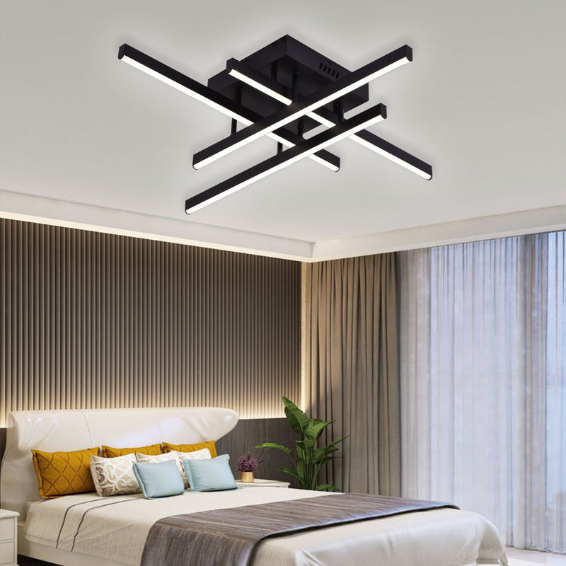 Lustra LED cu Telecomanda Aroldo, 43W, Dimabila, Negru