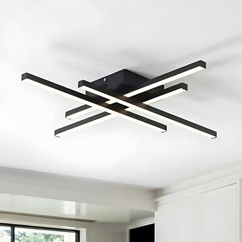 Lustra LED cu Telecomanda Aroldo, 43W, Dimabila, Negru