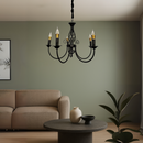 Candelabru Perla, 5xE14, Negru, Inaltime Reglabila