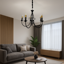 Candelabru Perla, 5xE14, Negru, Inaltime Reglabila