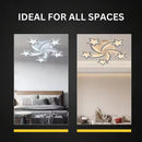 Lustra LED cu telecomanda IPOMOEA 85W, 5 Stele, lumina Rece/Calda/Neutra, Dimabila, Alb Lustre LED cu Telecomanda Default Title Alessandro Design