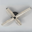 Lustra LED cu Telecomanda TULLIO 35W, 4 Petale, lumina Rece/Calda/Neutra, Dimabila, Negru