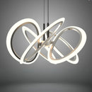 Lustra LED suspendata cu telecomanda RIMINI 80W, 5 Elemente, lumina Rece/Calda/Neutra, Dimabila, Auriu