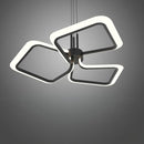 Lustra LED suspendata cu Telecomanda RIMINI 58W, 3 Patrate, lumina Rece/Calda/Neutra, Dimabila, Negru