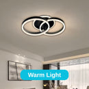 Lustra LED cu telecomanda RIGA LILITH 55W, 2 Cercuri, lumina Rece/Calda/Neutra, Dimabila, Negru