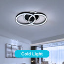 Lustra LED cu telecomanda RIGA LILITH 55W, 2 Cercuri, lumina Rece/Calda/Neutra, Dimabila, Negru