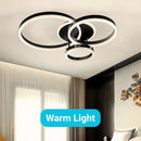 Lustra LED cu telecomanda RIGA LILITH, 68W, 3 Cercuri, lumina Rece/Calda/Neutra, Dimabila, Negru