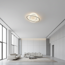 Lustra LED cu telecomanda VOLTA 96W, Ovala, lumina Rece/Calda/Neutra, Dimabila, Negru