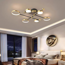 Lustra LED cu Telecomanda MARIA, 6 Elemente, 31W, Lumina Calda/Rece/Neutra 3000K/4000K/6000K, Dimabila, Auriu si Negru, Metal Lustre LED cu Telecomanda Default Title Alessandro Design