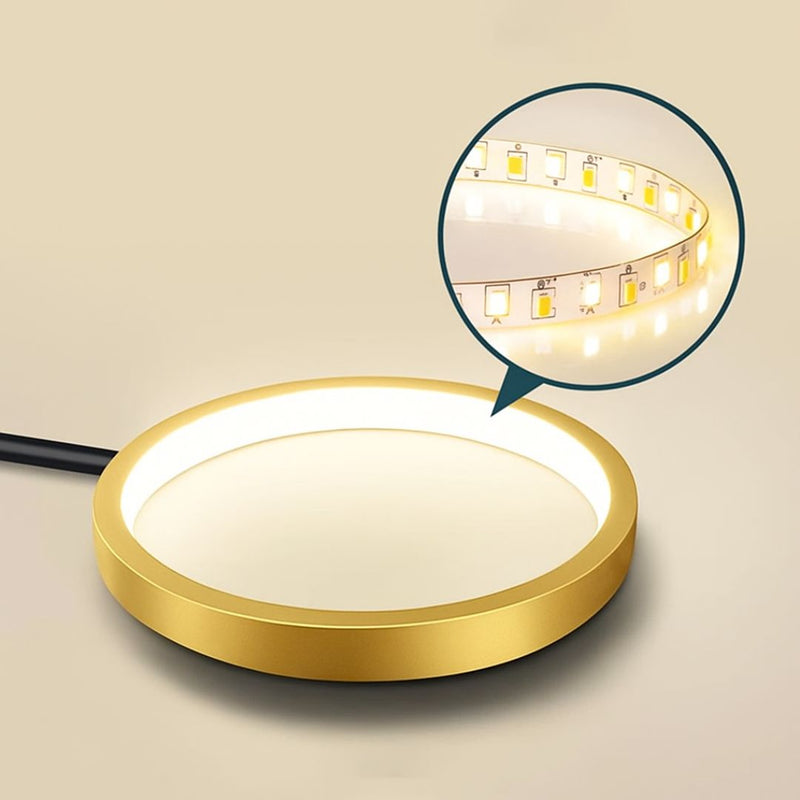 Lustra LED cu Telecomnda MARIA, 8 Elemente, 63W, Lumina Calda/Rece/Neutra, Dimabila, Auriu