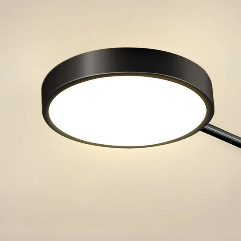 Lustra LED cu Telecomnda MARIA, 63W, 6 Elemente, Lumina Calda/Rece/Neutra, Dimabila, Negru