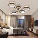 Lustra LED cu Telecomnda MARIA, 45W, 4 Elemente, Lumina Calda/Rece/Neutra, Dimabila, Negru