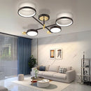 Lustra LED cu Telecomnda MARIA, 45W, 4 Elemente, Lumina Calda/Rece/Neutra, Dimabila, Negru