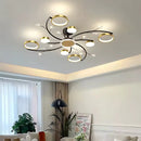 Lustra LED cu Telecomnda KARINA, 65W, 8 Elemente, Lumina Calda/Rece/Neutra, Dimabila, Auriu Lustre LED cu Telecomanda Default Title Alessandro Design
