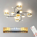 Lustra LED cu Telecomnda KARINA, 65W, 8 Elemente, Lumina Calda/Rece/Neutra, Dimabila, Auriu Lustre LED cu Telecomanda Default Title Alessandro Design