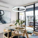 Lustra LED cu telecomanda ANINA 33W, lumina Rece/Calda/Neutra, Dimabila, Alb, Inaltime Reglabila