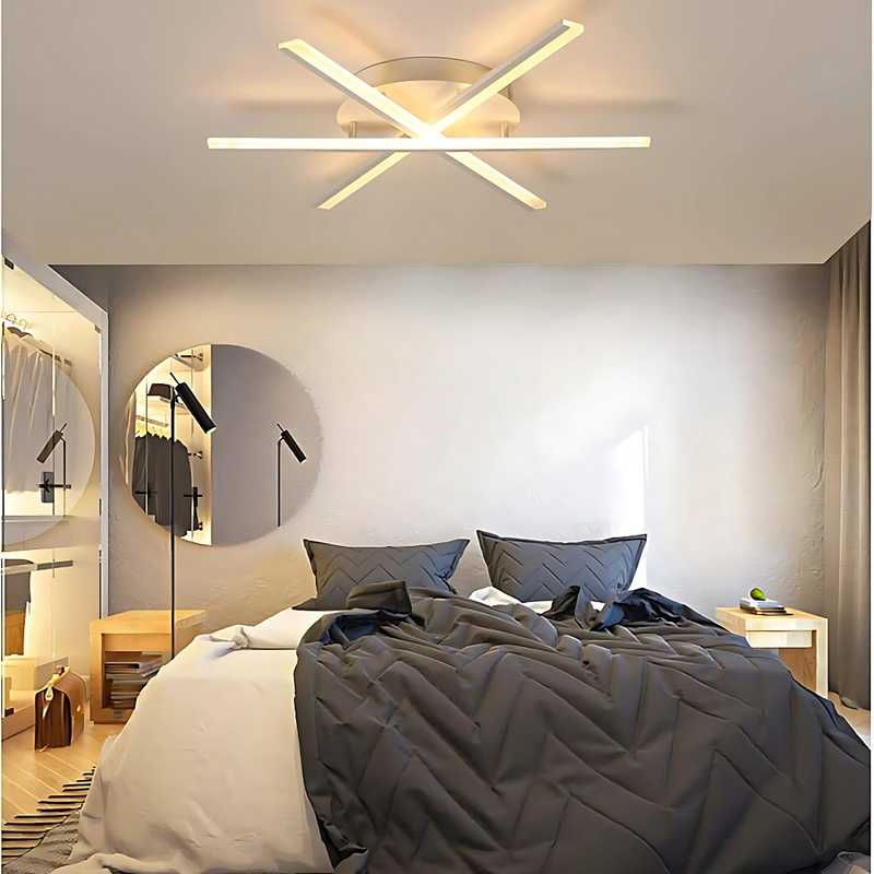 Lustra LED cu telecomanda ZOE, 40W, lumina Rece/Calda/Neutra, Dimabila, Alb