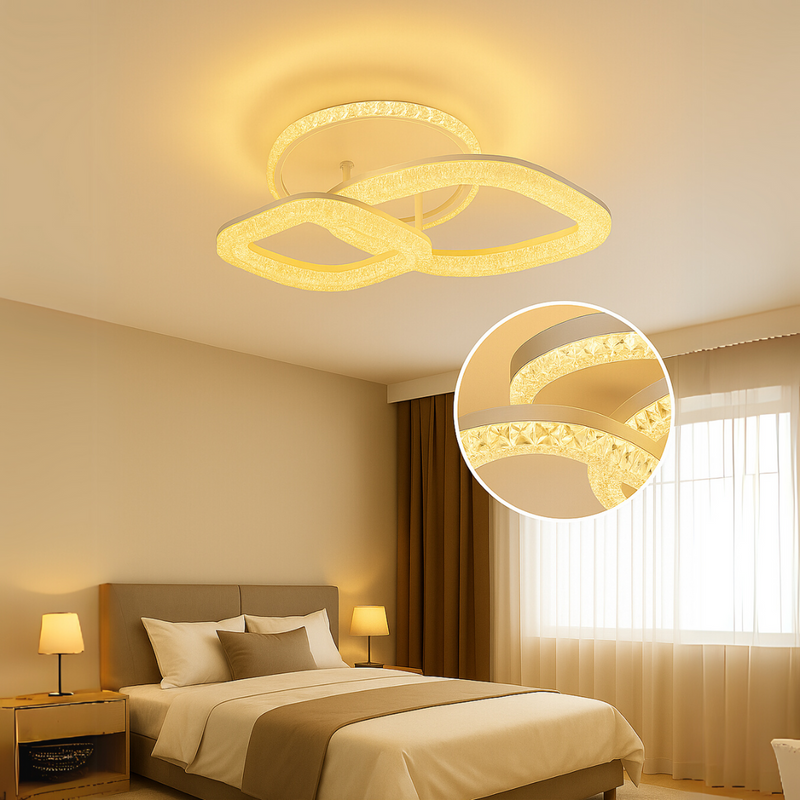 Lustra LED Asgard cu Telecomanda, Lumina Dimabila, Alb