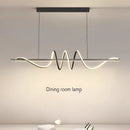 Lustra LED suspendata cu telecomanda RIBBON 66W, Liniara, lumina Rece/Calda/Neutra, Dimabila, Negru, Inaltime Reglabila