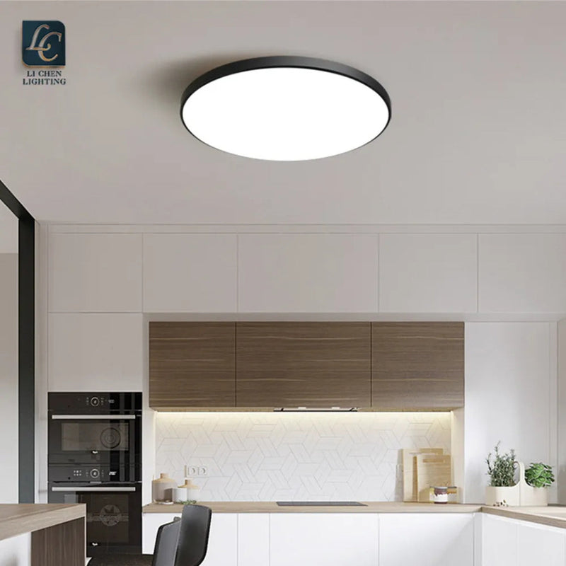 Plafoniera LED SOLIS 37cm 32W Lumina Neutra Negru