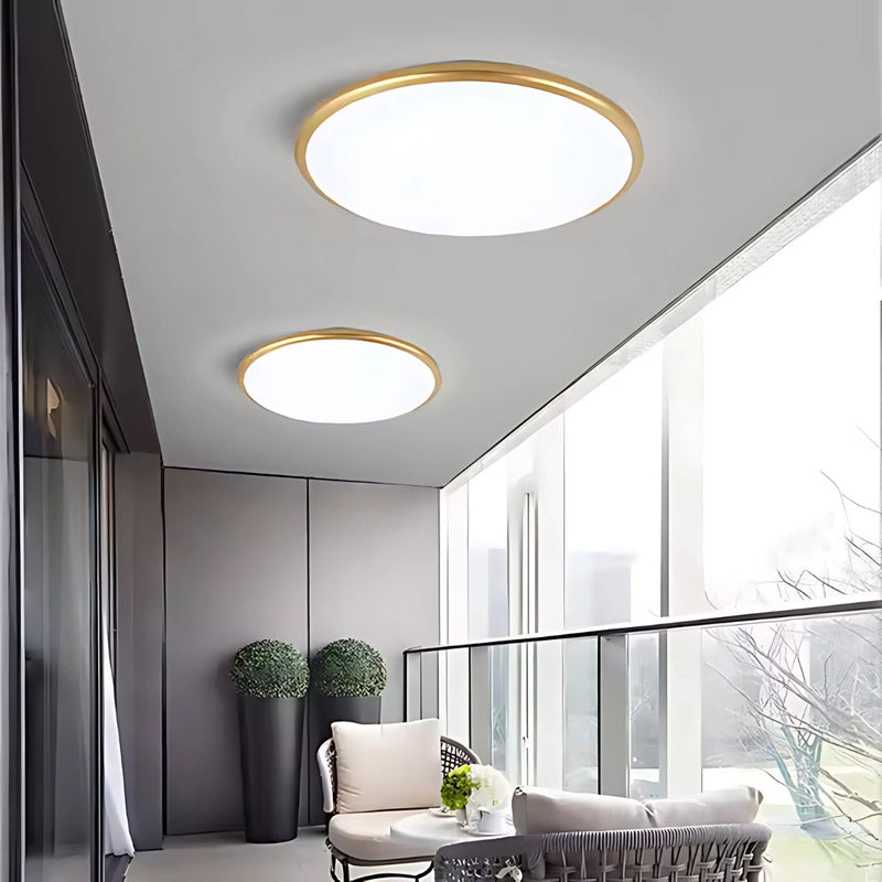 Plafoniera LED SOLIS 37cm 32W Lumina Neutra Auriu