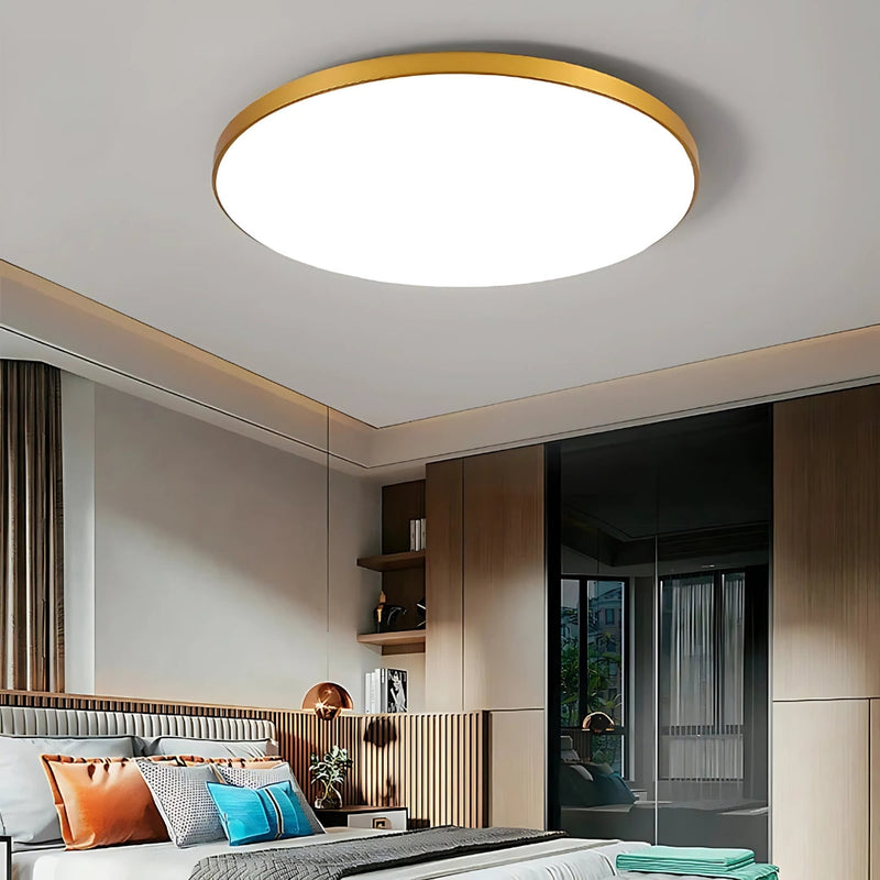 Plafoniera LED SOLIS 37cm 32W Lumina Neutra Auriu